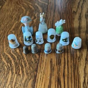 Decorative Thimble and Figurine Collection